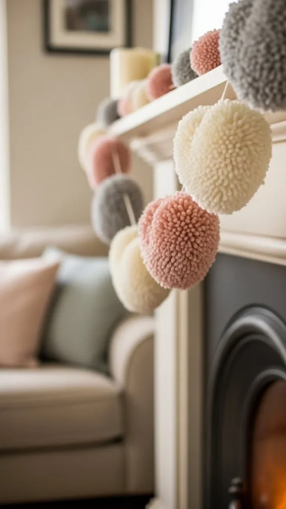 Pom-Pom Heart Garland
