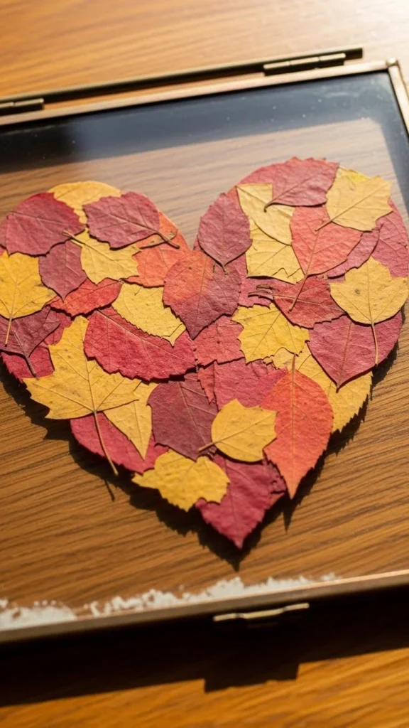 Pressed Botanical Heart Frame