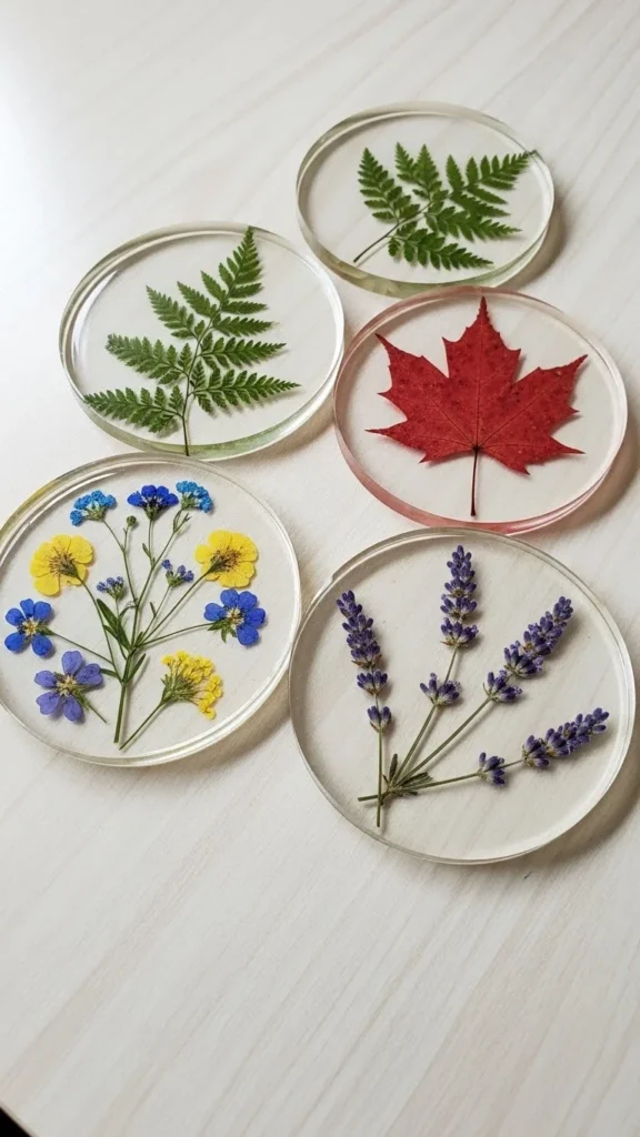 Pressed Botanical Irish Coasters