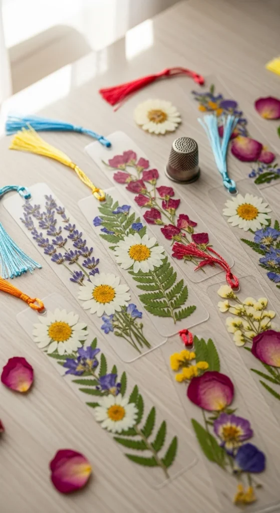 Pressed Flower Bookmarks
