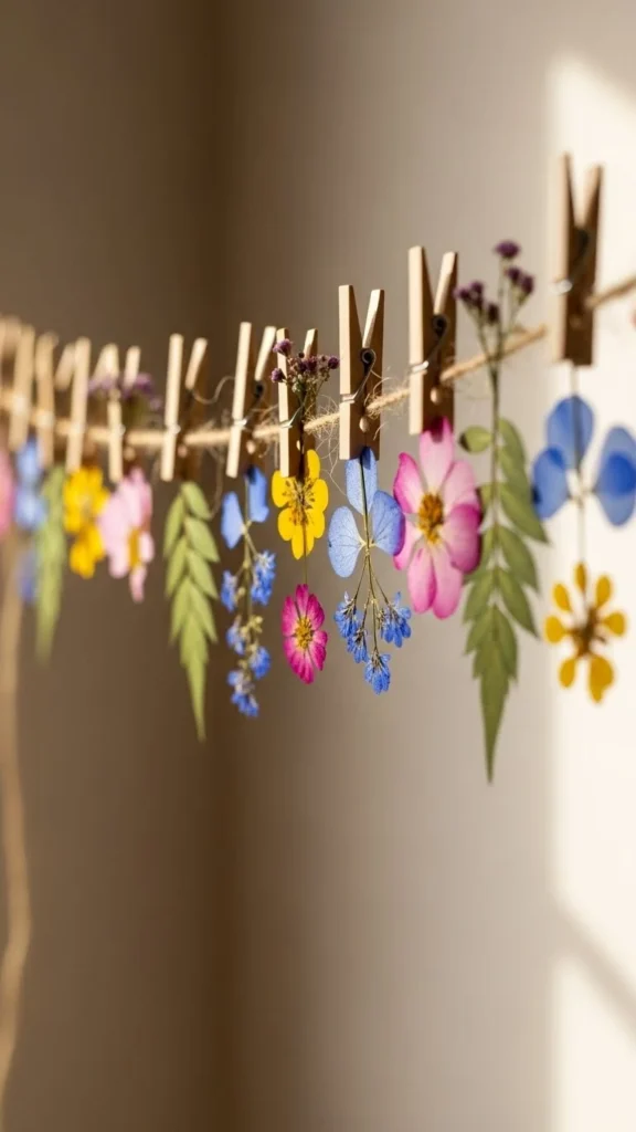 Pressed Flower Love Garland