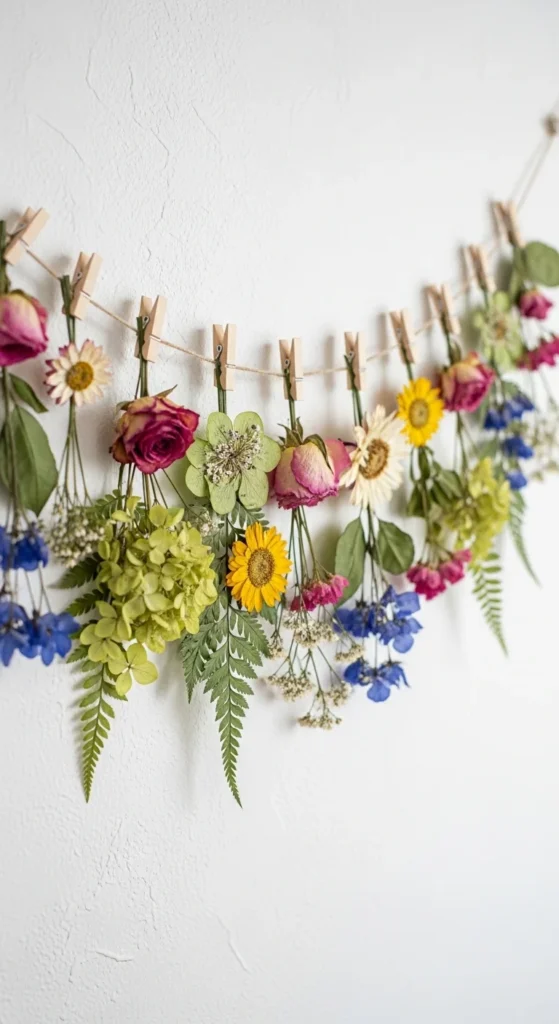 Pressed Flower Paper Garland