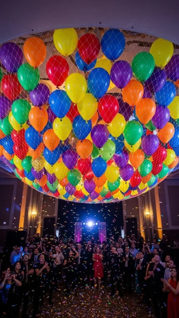 Rainbow Balloon Balloon Drop Bag