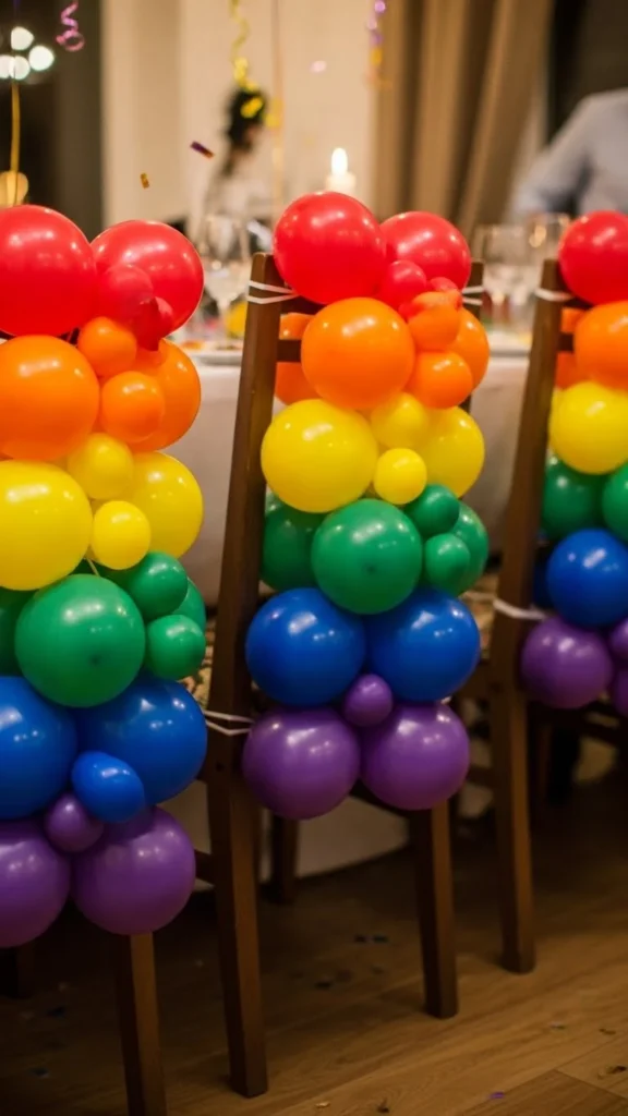 Rainbow Balloon Chair Backs