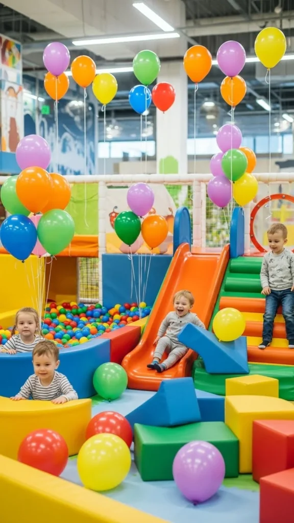 Rainbow Balloon Kids Play Area