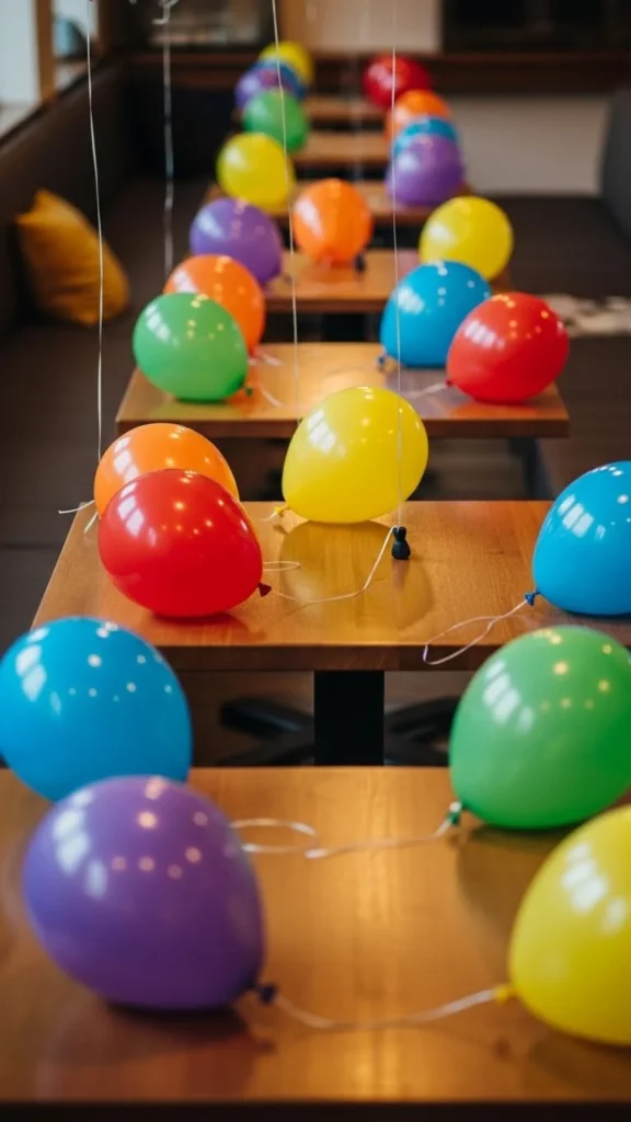 Rainbow Balloon Minimal Table Scatter