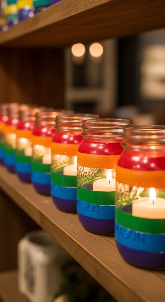 Rainbow Candle Display