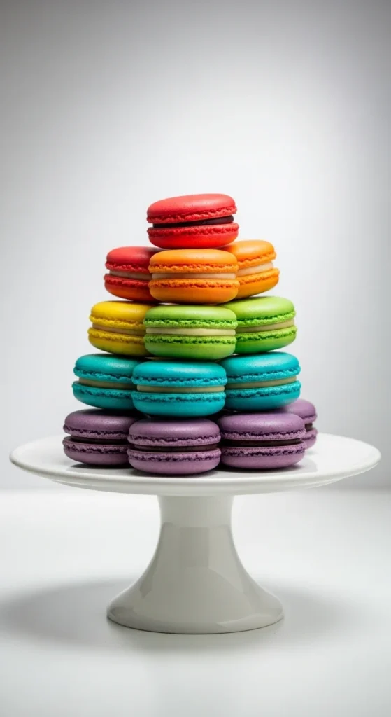 Rainbow Macaron Towers