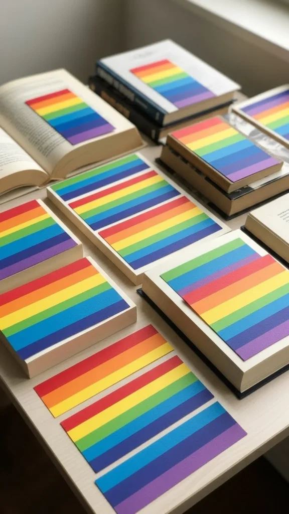 Rainbow Paper Bookmarks