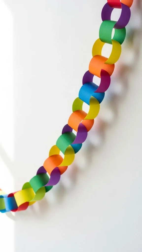 Rainbow Paper Chains