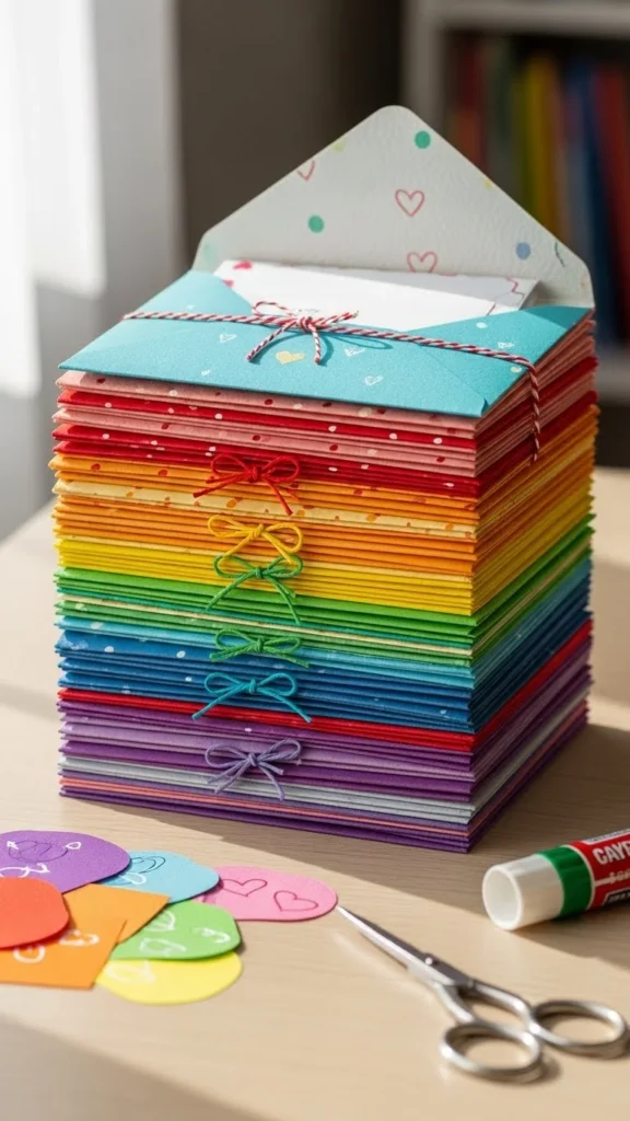 Rainbow Paper Envelopes