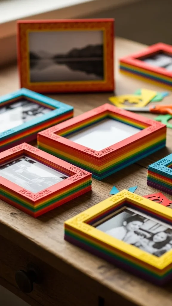 Rainbow Paper Frames