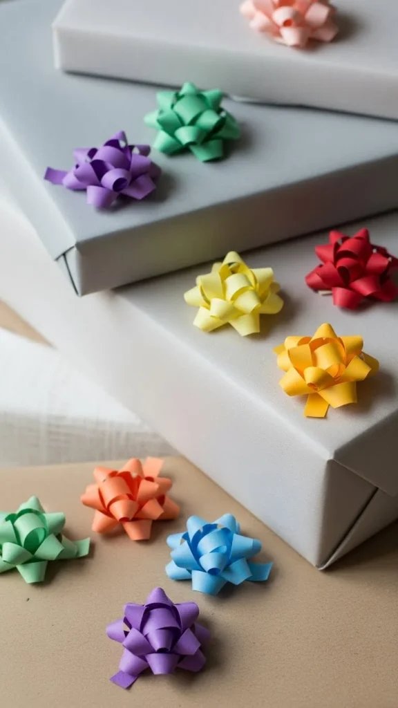 Rainbow Paper Gift Toppers