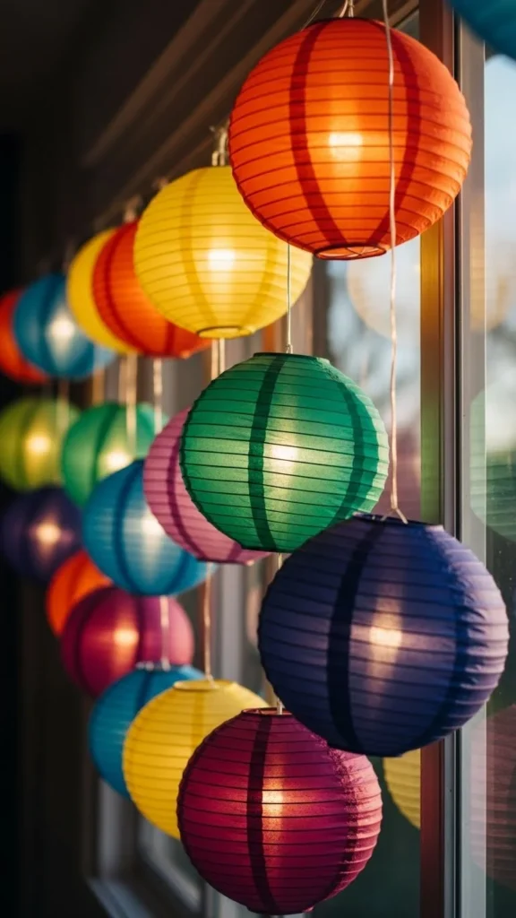 Rainbow Paper Lanterns