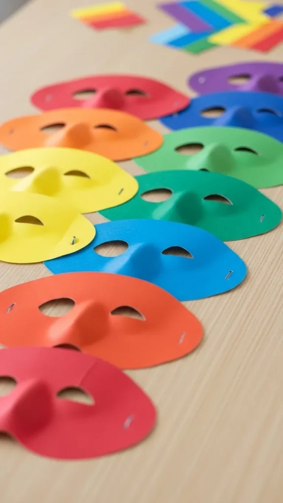 Rainbow Paper Masks