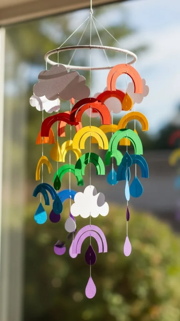 Rainbow Paper Mobiles