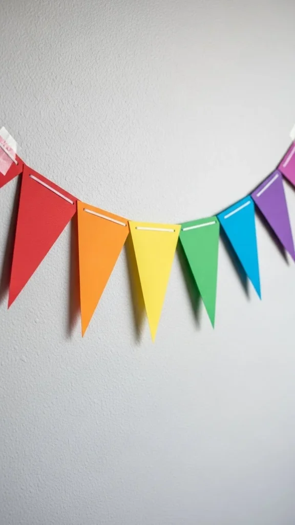 Rainbow Paper Name Banners