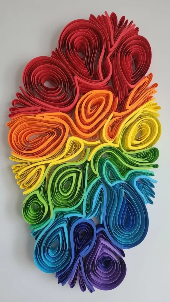 Rainbow Paper Wall Arcs