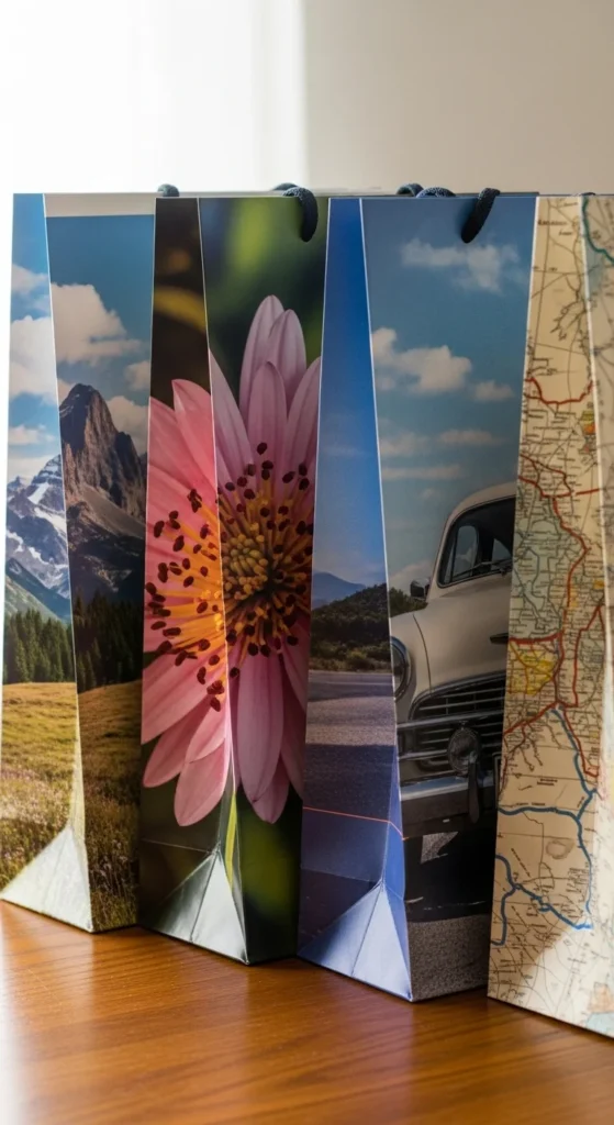 Recycled Calendar Page Gift Bags