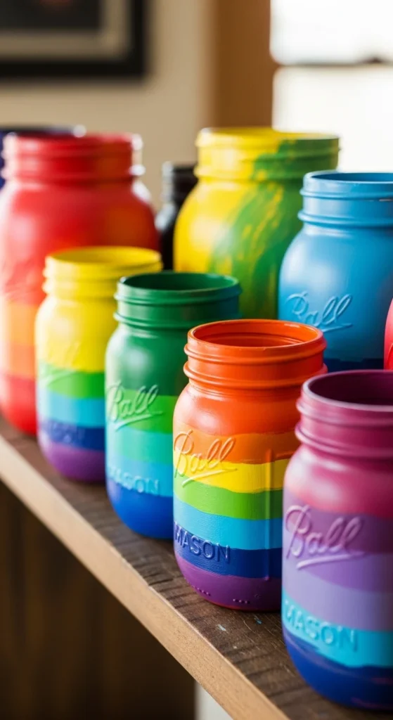 Recycled Paint Sample Jars