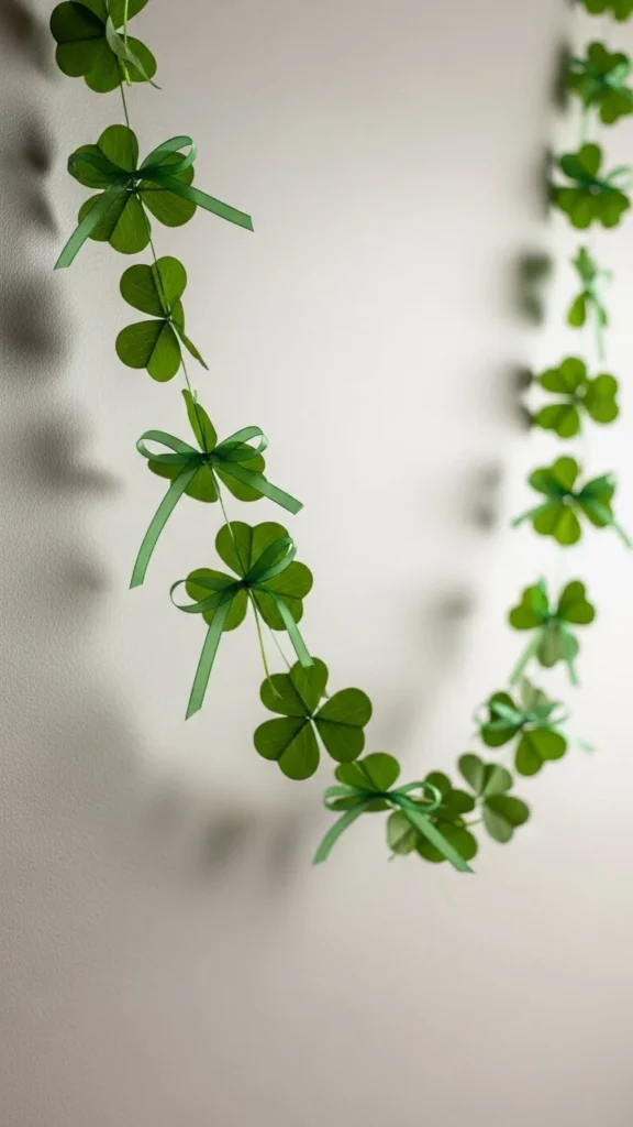 Ribbon-Tied Clover Garland