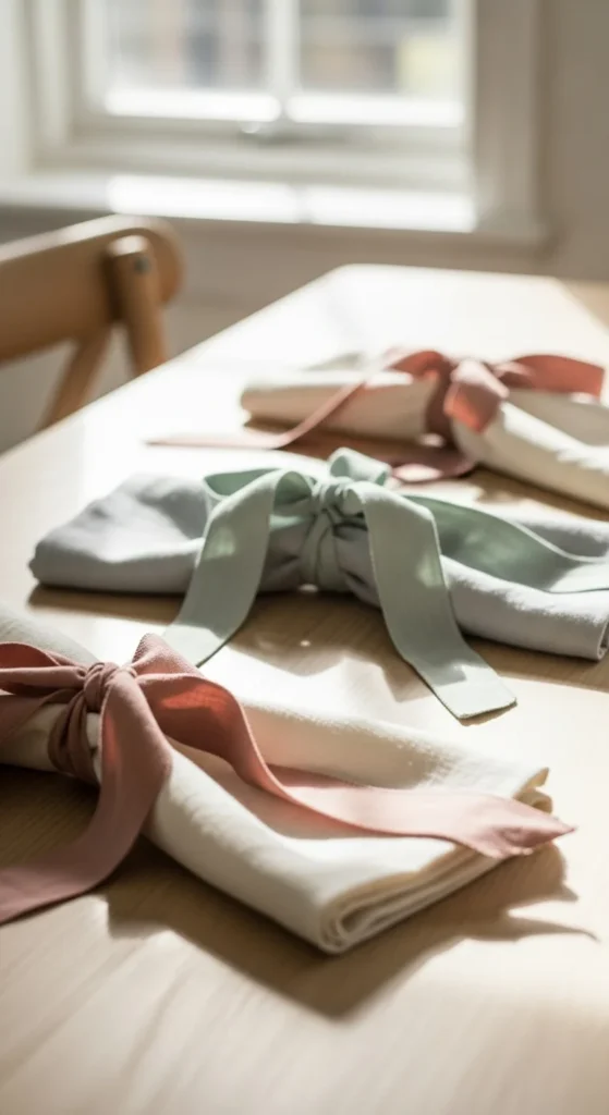 Ribbon-Tied Napkin Rings