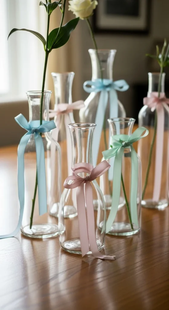Ribbon-Wrapped Vases