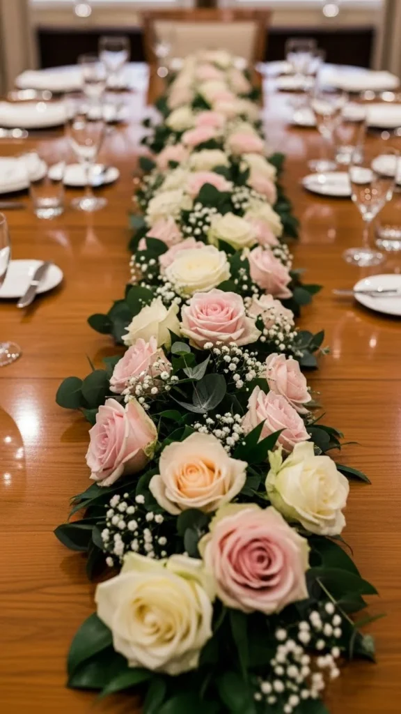 Rose Garland Center Strip