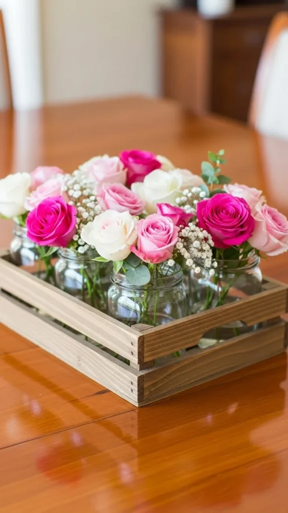 Rose and Wood Crate Base