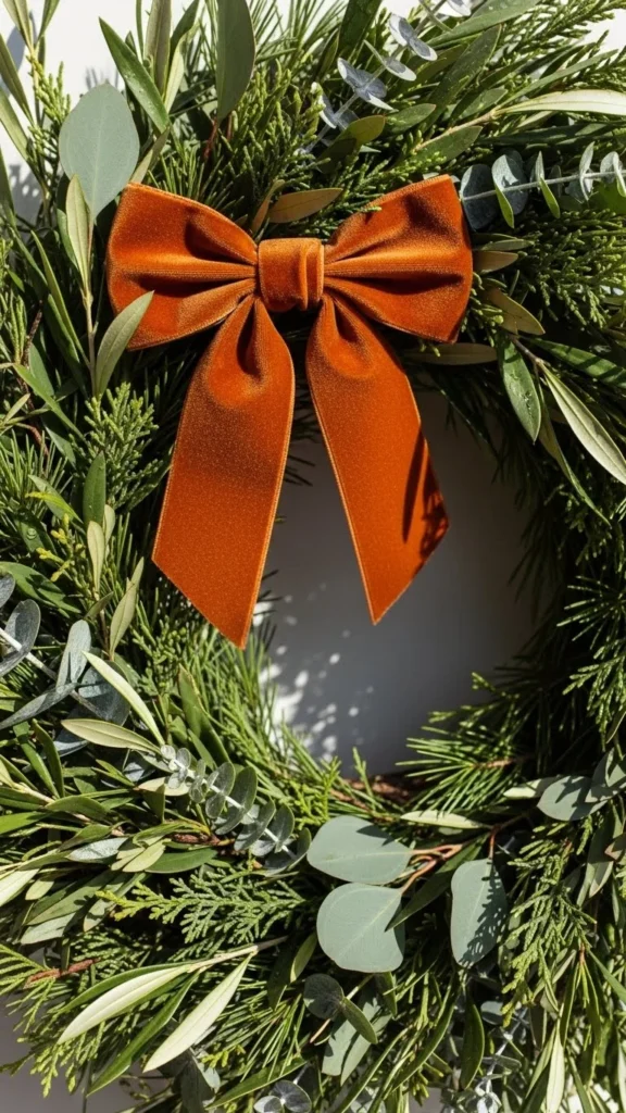 Rust-Tone Velvet Mini Bow