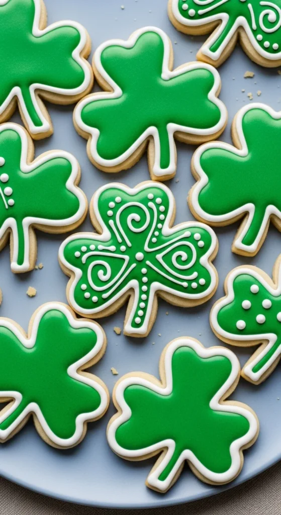 Shamrock Cookies with Border Frames