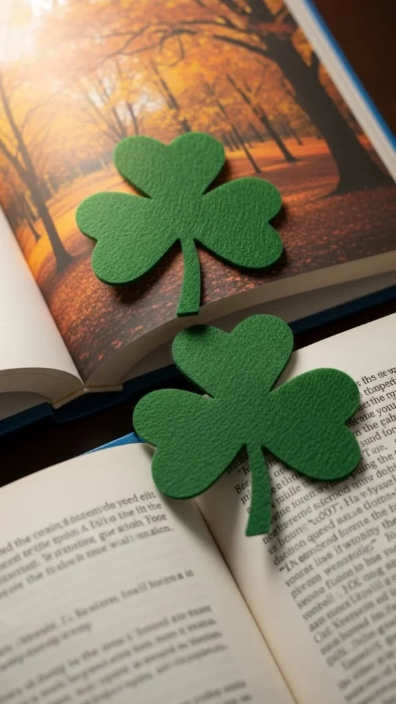 Shamrock Felt Bookmarks