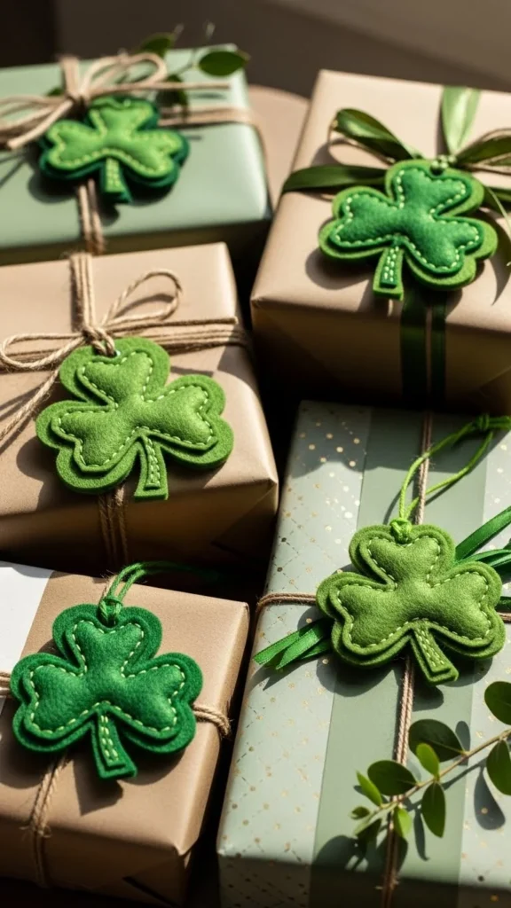 Shamrock Felt Gift Tags