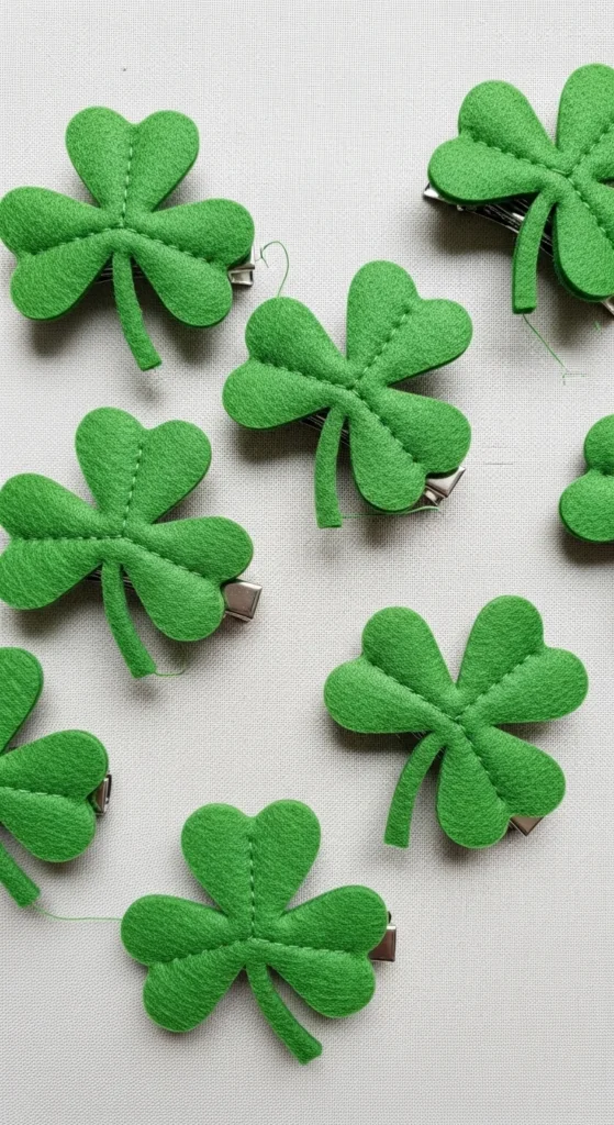Shamrock Hair Clips