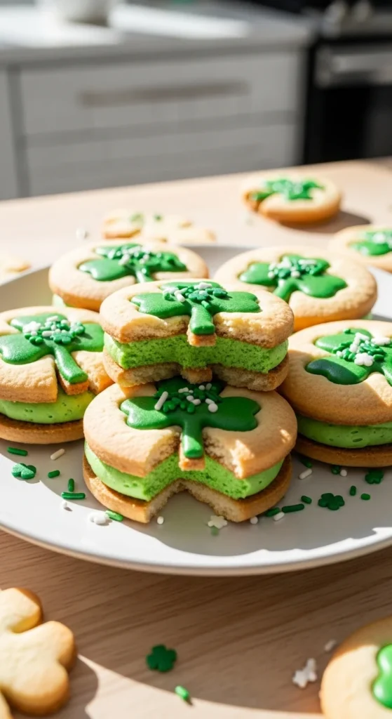 Shamrock Sandwich Cookies