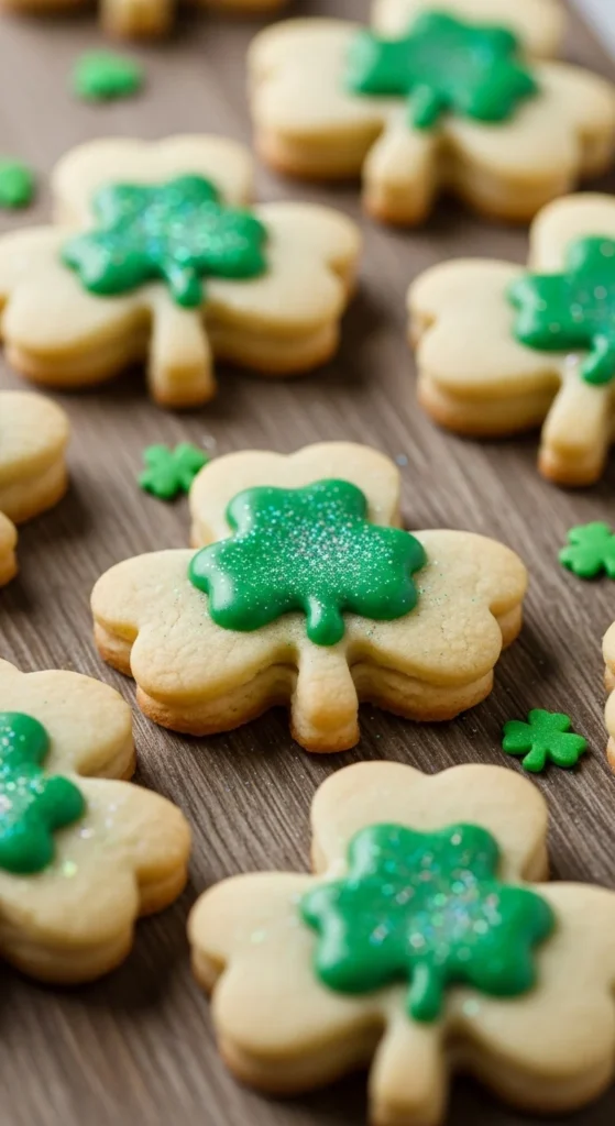 Shamrock Thumbprint Cookies