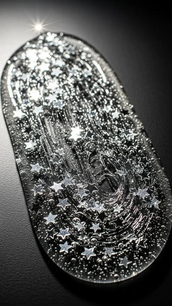 Silver Star Glitter Slime