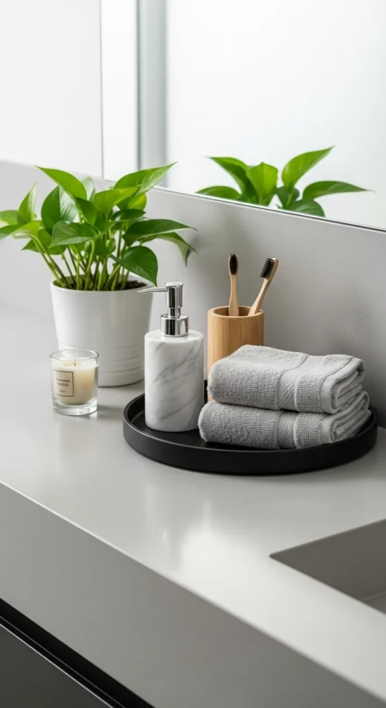 Simple Bathroom Counter Refresh