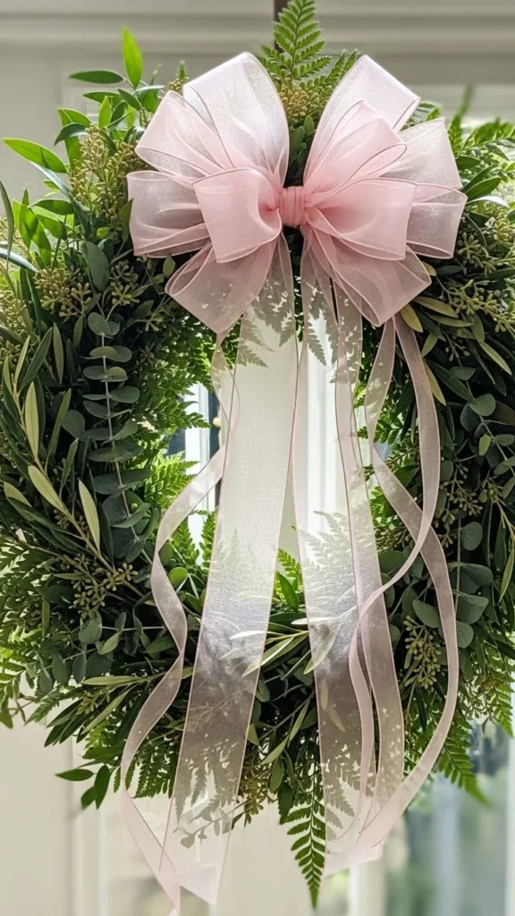 Soft Blush Organza Bow