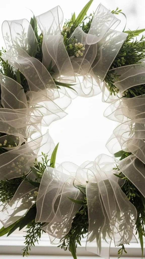 Soft Cream Sheer Layer Bow