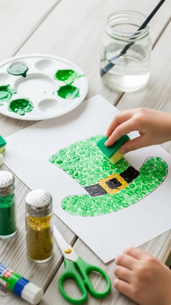 Sponge-Painted Hat Craft