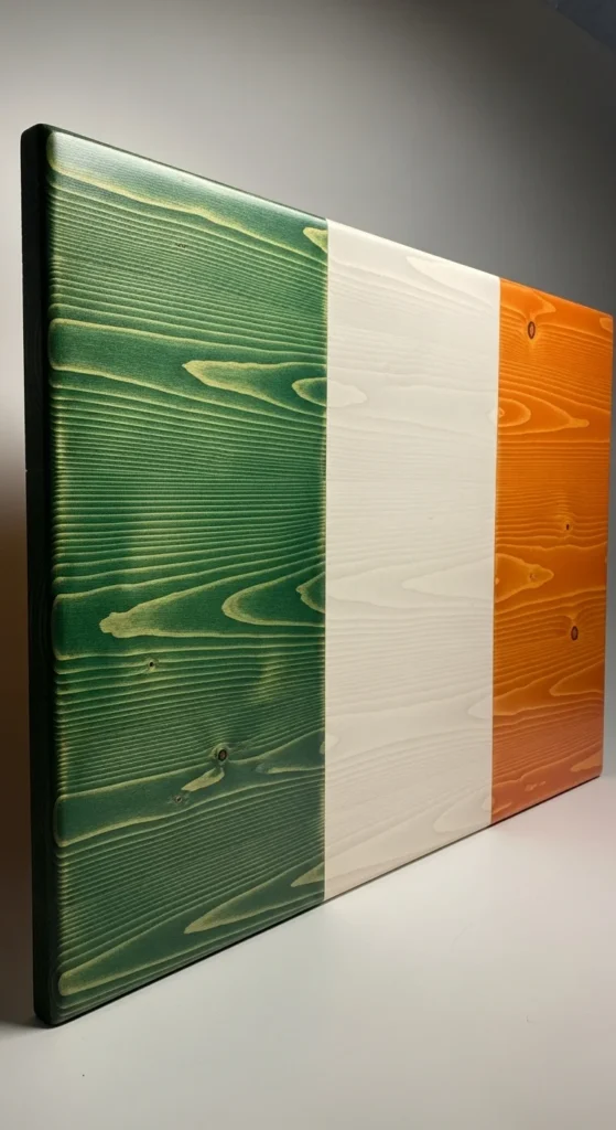 Stained Wood Irish Flag Art