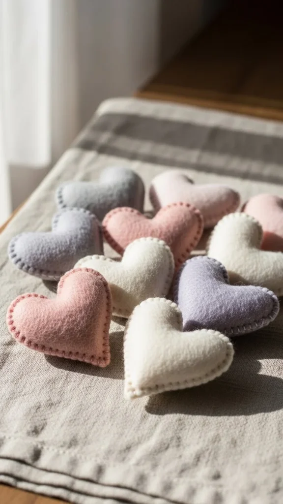 Stuffed Felt Heart Sachets