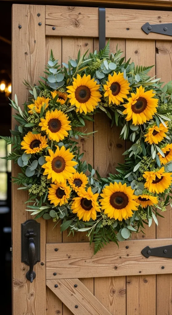 Sunflower Entry Wreath