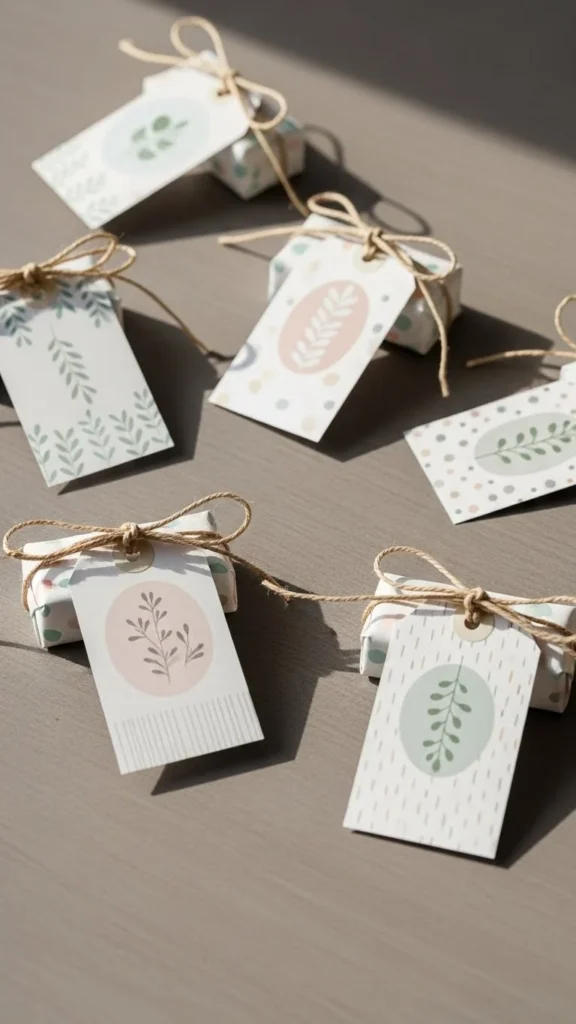Tag-Shaped Favor Printables