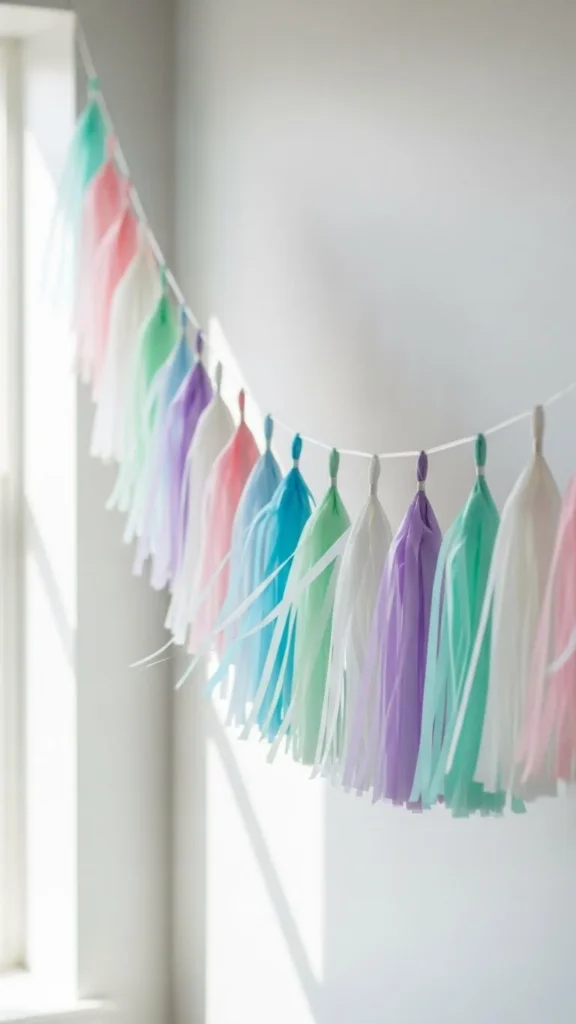 Tissue Paper Tassel Banner