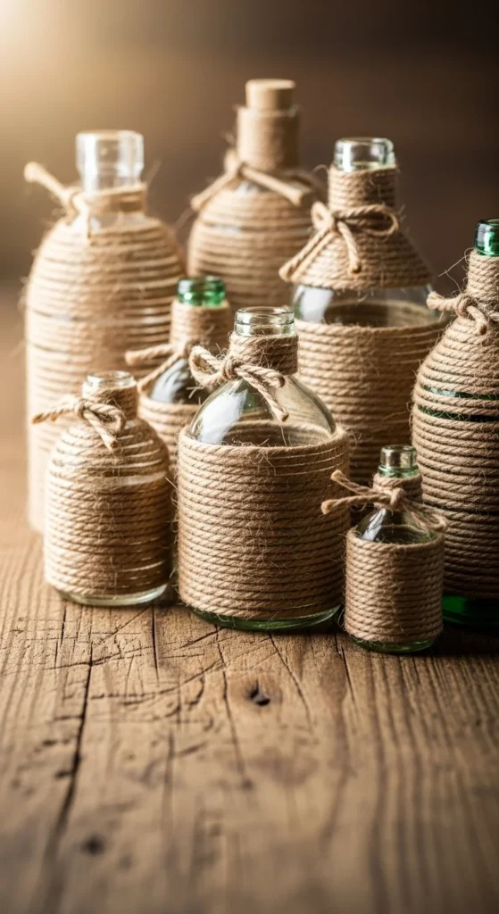 Twine-Wrapped Bottles