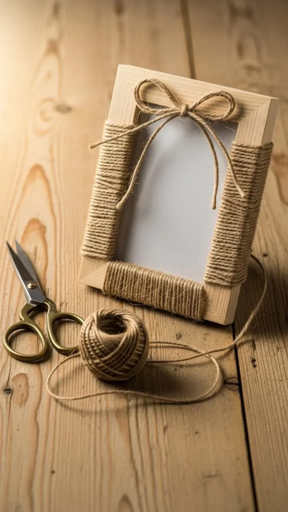 Twine-Wrapped Rustic Frame