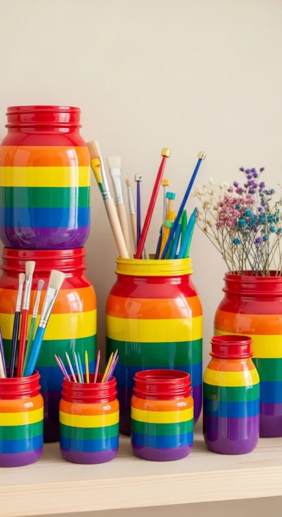 Two-Tone Color Block Jars