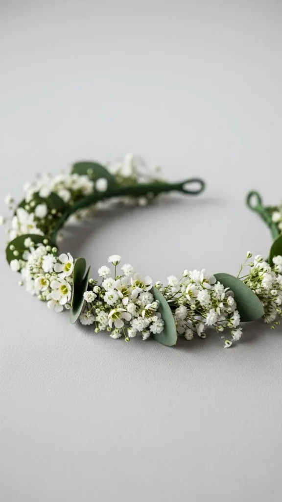 White Floral Minimal Crown